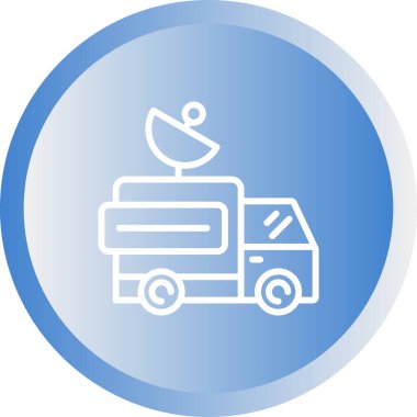 Kamyonet simgesi, vektör illüstrasyonu