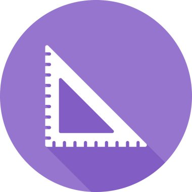 Üçgen cetvel. Web simgesi basit illüstrasyon