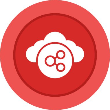 Bulut hesaplama simgesi vektör illüstrasyonu           