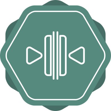 Dikey Birleştirme simgesi, vektör çizimi