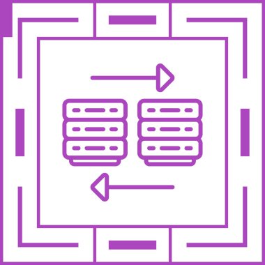 Bulut Göç web simgesi, vektör illüstrasyonu
