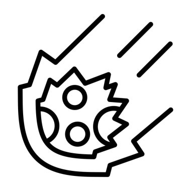 Meteor simgesi. Sosyal medya, uygulama ve web tasarımı için basit vektör sembolü.  