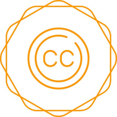 Altyazılar Çember simgesi, vektör illüstrasyonu basit tasarım