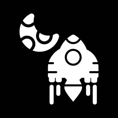 roket simgesi, vektör illüstrasyonu basit tasarım