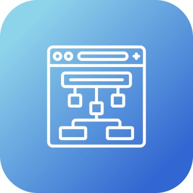 Tarayıcı web simgesi, basit illüstrasyon