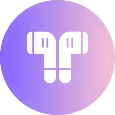 Kablosuz kulaklıklar. Web simgesi basit illüstrasyon