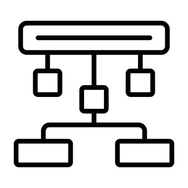 hiyerarşi. Web simgesi basit illüstrasyon 
