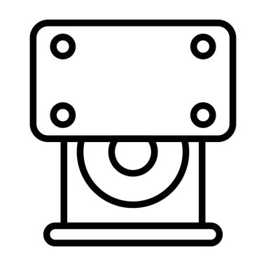 CD ROM sürücüsü. Web simgesi basit illüstrasyon