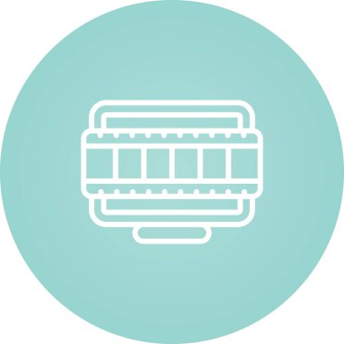 Masaüstü Bilgisayar Web simgesi vektör çizimi