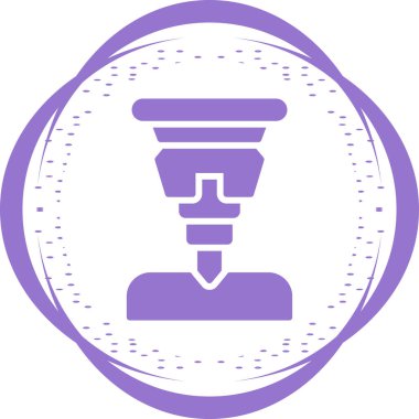 Kaya matkabı aracı simgesi, basit biçim