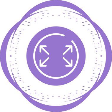 Tam Ekran Çemberi Simgesinin vektör çizimi