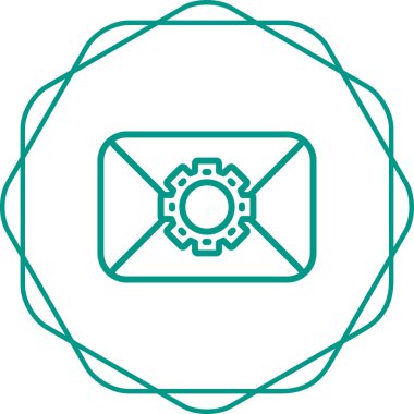 Zarf web simgesi, basit illüstrasyon