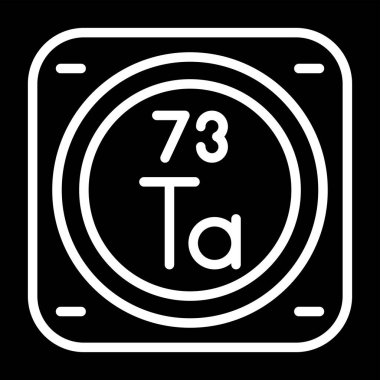 Periyodik tablonun kimyasal elementinin web illüstrasyonu