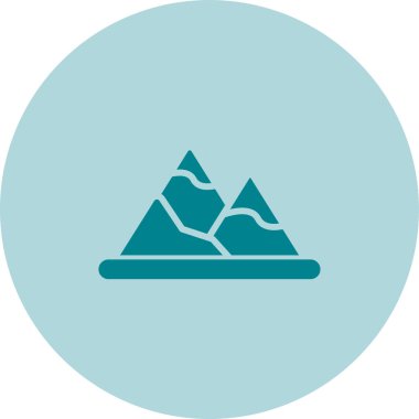 dağlar web simgesi, vektör çizim 