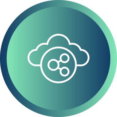 bulut hesaplama ağ simgesi, vektör illüstrasyonu           