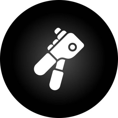  Perçin tabancası ağ ikonu vektör illüstrasyonu 