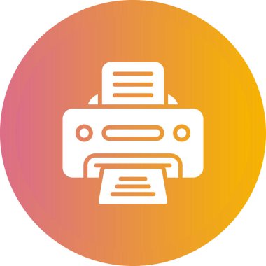yazıcı vektör simgesi basit illüstrasyon