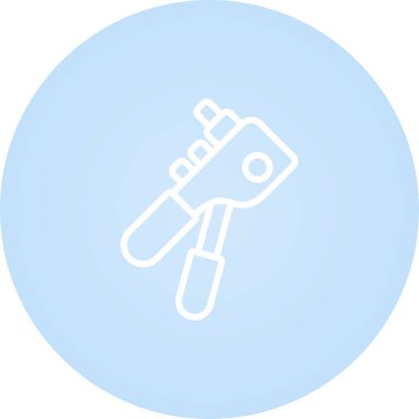  Perçin tabancası ağ ikonu vektör illüstrasyonu 