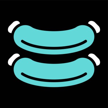 Vektör illüstrasyonu, Sosis simgesi element arkaplanı