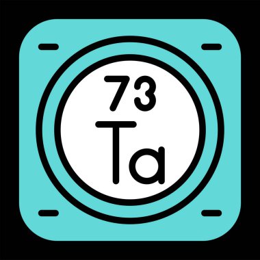 Periyodik tablonun kimyasal elementinin web illüstrasyonu