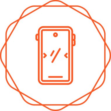 akıllı telefon simgesi, vektör illüstrasyonu basit tasarım