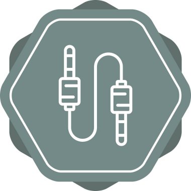 ses kablosu simgesi web illüstrasyonu