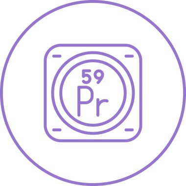 Kimyasal Element Web simgesi vektör çizimi