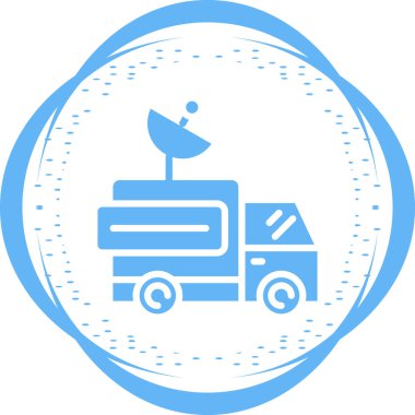 Kamyonet simgesi, vektör illüstrasyonu