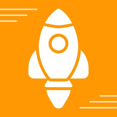 Roket yemeği. Web simgesi basit illüstrasyon 