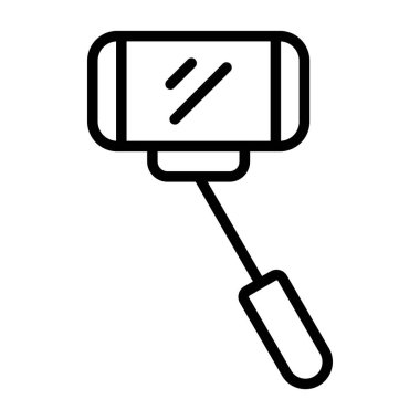 selfie çubuğu simgesi, web basit illüstrasyon