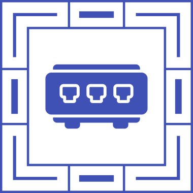 RF Yönlendirici Endüstriyel Ağ Anahtarı İletişim Vektörü Simgesi Tasarımı