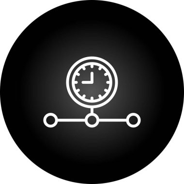 Zaman Çizgisi Web simgesi vektör çizimi