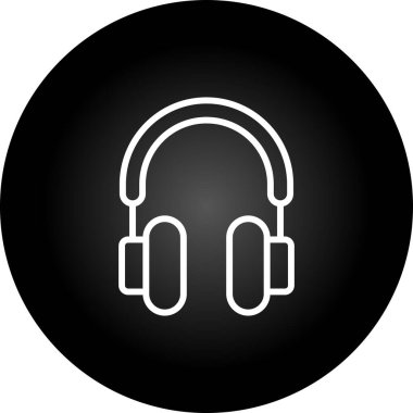 kulaklıklar web simgesi, vektör illüstrasyonu