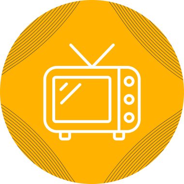 Televizyon. Web simgesi basit illüstrasyon 