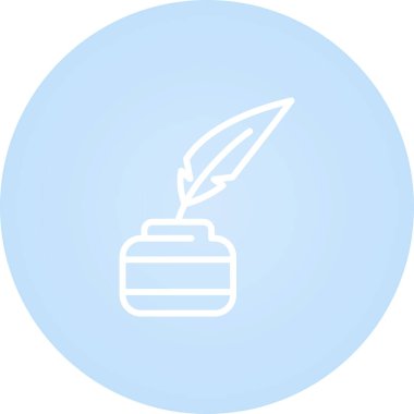 Tüy kalem. Web simgesi basit illüstrasyon