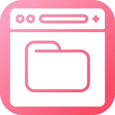 Tarayıcı web simgesi, basit illüstrasyon