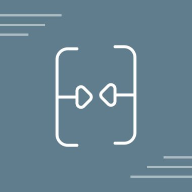 beyaz arkaplanda izole edilmiş simge vektörünü birleştir