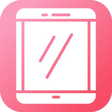 Tablet bilgisayar satırı simgesinin vektör çizimi. 
