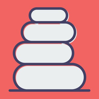 Kayalar simgesi, basit vektör illüstrasyonu