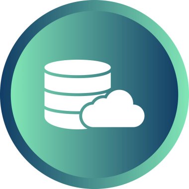 Bulut Veritabanı simgesi. vektör illüstrasyonu.