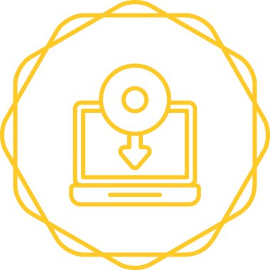  Yazılım Kurulumu Web simgesi, vektör illüstrasyonu