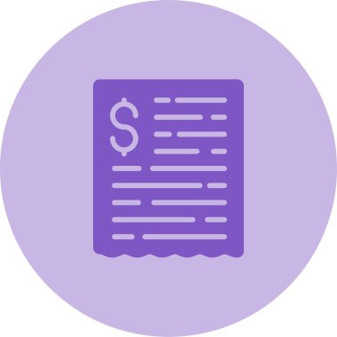 Bill vektör simgesi modern illüstrasyon