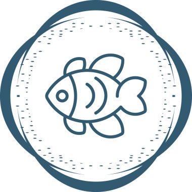 balığı web simgesi, vektör çizim 