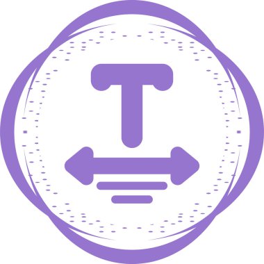 Metin simgesinin vektör illüstrasyonu