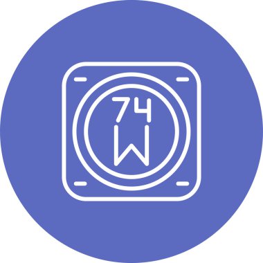 Tungsten kimyasal element simgesi web illüstrasyonu