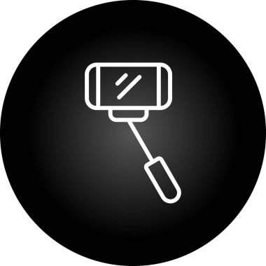 selfie çubuğu simgesi, web basit illüstrasyon
