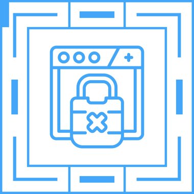 Web Tarayıcı Web simgesi, basit illüstrasyon 