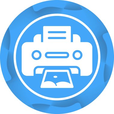 Fotoğraf Yazıcı vektör simgesi basit illüstrasyon