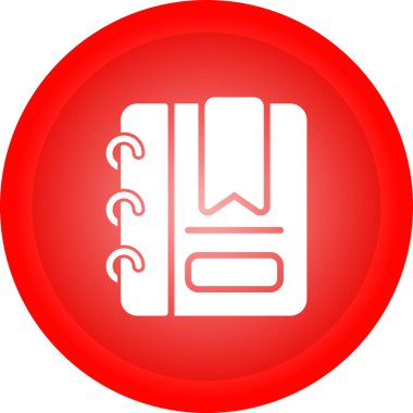 Yer imli defter yazılıyor. Web simgesi basit illüstrasyon