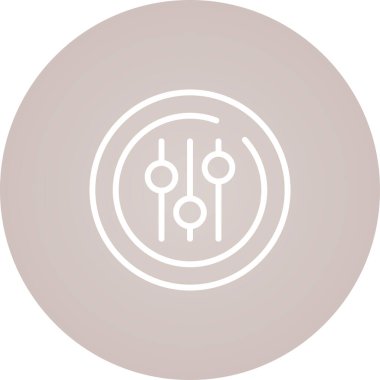 Ekolayzır daire simgesinin vektör illüstrasyonu